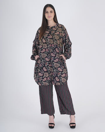 Effortless Chic Oversized Printed Co-Ord Set for Women