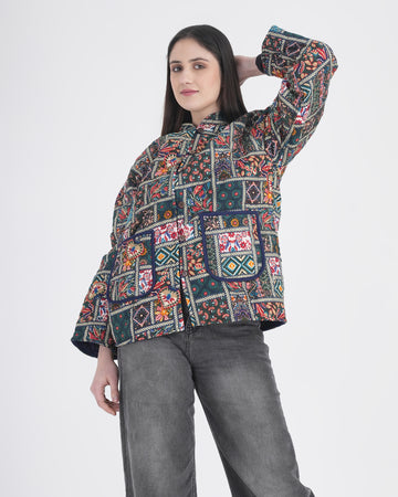 Women’s Floral Embroidered Statement Jacket
