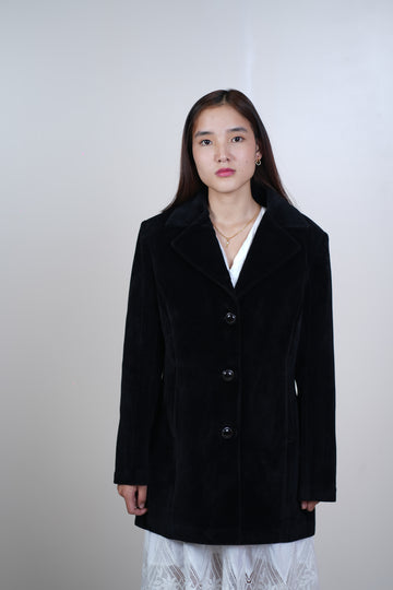 Modern Long Coat for Women (Black)