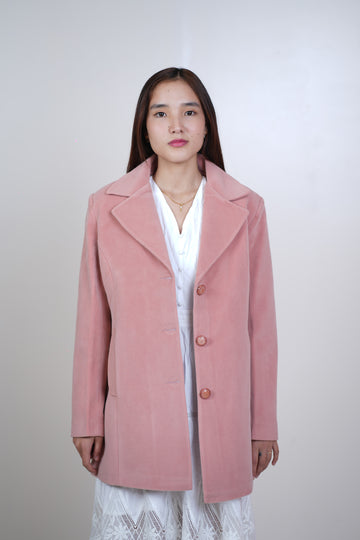 Modern Long Coat for Women (Pink)