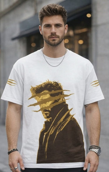 White Urban Graphic Oversized T-Shirt – Bold Street Style Relaxed Fit